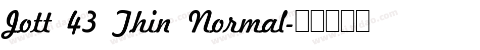 Jott 43 Thin Normal字体转换